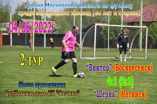 "Виктор" (Воскресенск) - "Шерна" (Ногинск) 4:1.